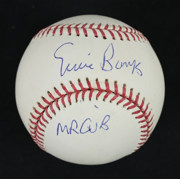 Ernie Banks Autographed & Inscribed Mr. Cub Baseball Beckett