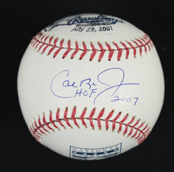 Cal Ripken Jr. Autographed HOF Stamped Baseball