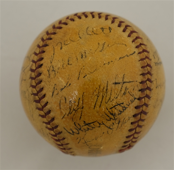New York Giants Autographed Baseball w/Mel Ott