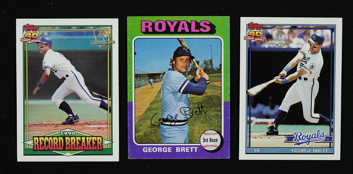 George Brett Baseball Card Lot w/1975 Topps Rookie & Desert Shield