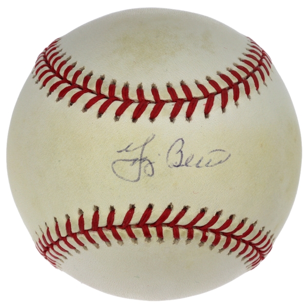 Yogi Berra signed OAL Budig baseball Steiner