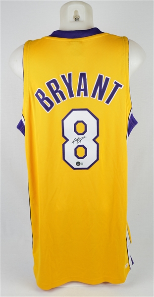 Kobe Bryant Autographed 1999-2000 Los Angeles Lakers Pro Cut Home Gold Jersey PSA/DNA & Beckett
