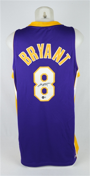 Kobe Bryant Autographed 2000-01 Los Angeles Lakers Pro Cut Road Purple Jersey PSA/DNA & Beckett