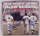 Mickey Mantle Willie Mays & Duke Snider Autographed Record