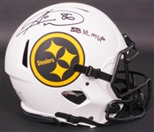 Hines Ward Autographed & Inscribed Pittsburgh Steelers Authentic Full Size Helmet Beckett
