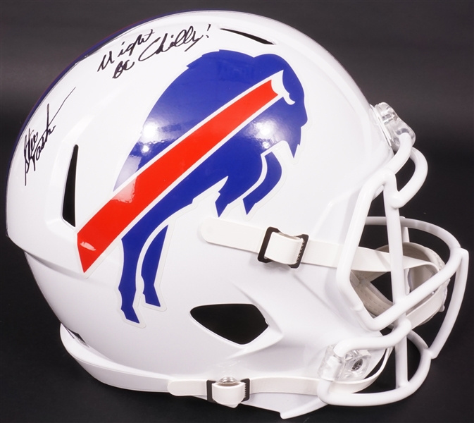 Steve Tasker Autographed & Inscribed Buffalo Bills Full Size Helmet