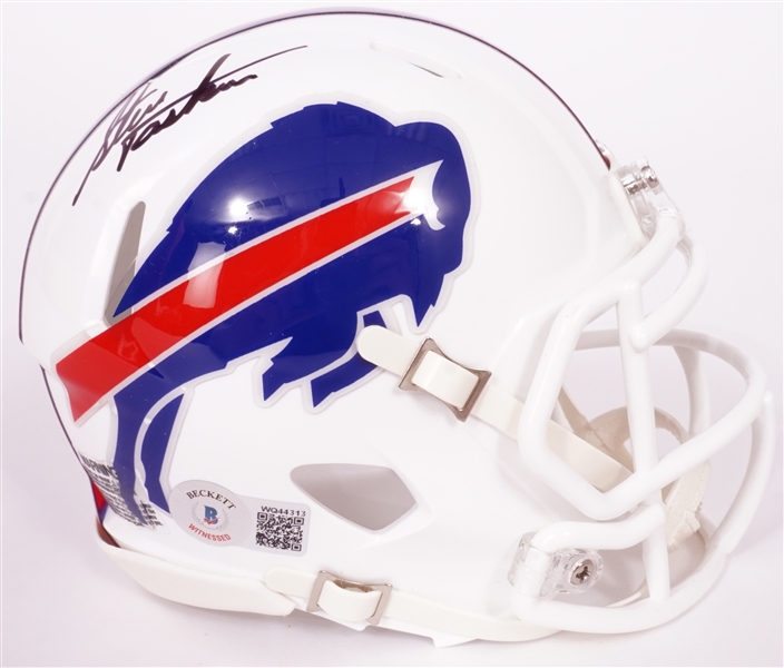 Steve Tasker Autographed Buffalo Bills Mini Helmet Beckett