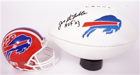 Jon Delamielleure Autographed Buffalo Bills Mini Helmet & Football Beckett