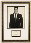 Ronald Reagan Autographed Framed Display