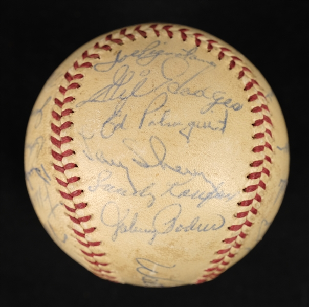 Los Angeles Dodgers 1960 Dodgers Team Signed Baseball w/Sandy Koufax & Don Drysdale JSA