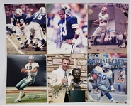 NFL Legends Lot of 6 Autographed Photos w/Johnny Unitas & Jim Brown