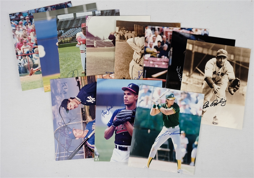 MLB Legends Lot of 11 Autographed Photos w/Ozzie Smith Duke Snider & Willie Stargell