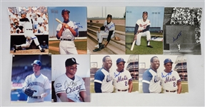 500 HR Club Lot of 9 Autographed 8x10 Photos w/Willie Mays Hank Aaron & Ken Griffey Jr.