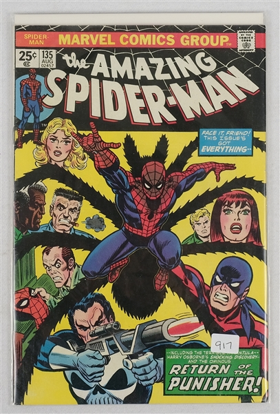 The Amazing Spider-Man Aug 1974 Comic Book Issue No 135 