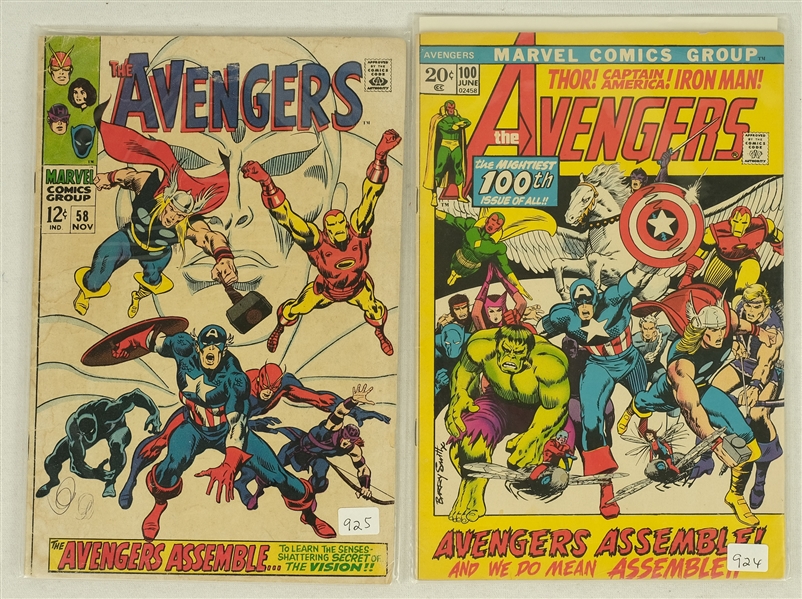 The Avengers Lot of 2 Vintage Comic Books