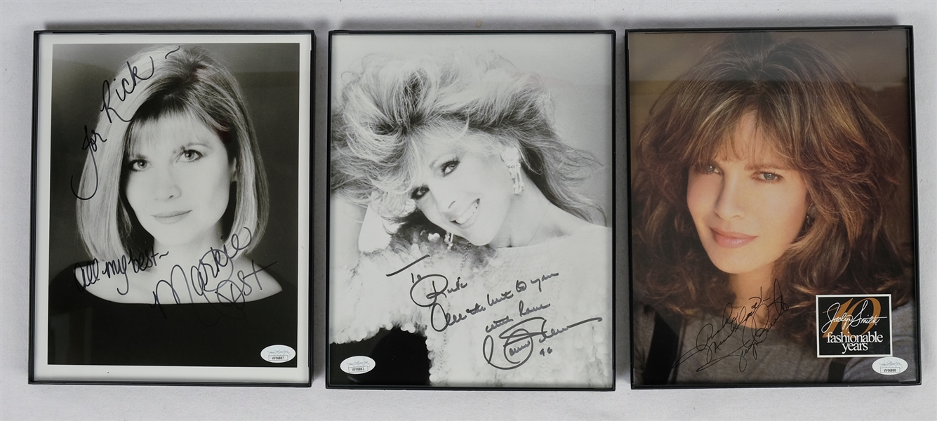 Lot of 3 Autographed 8x10 Photos w/Jaclyn Smith Markie Post & Connie Stevens JSA