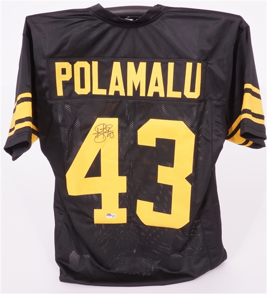 Troy Polamalu Autographed Pittsburgh Steelers Replica Jersey Beckett