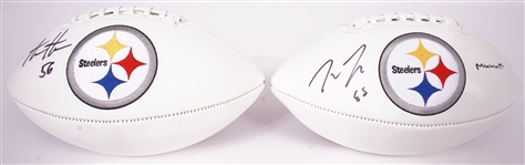 Lot of 2 Alex Highsmith & Pat Freiermuth Autographed Pittsburgh Steelers Footballs Beckett