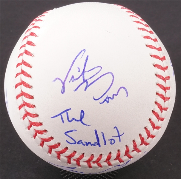 Sandlot Cast Autographed Baseball - Signed by 6 Members Beckett