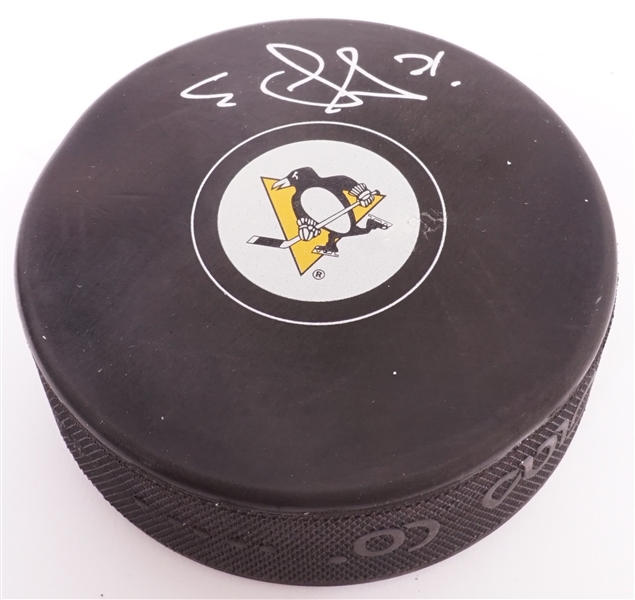Evgeni Malkin Autographed Penguins Logo Puck
