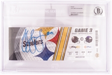 JuJu Smith-Schuster Autographed & Slabbed Authentic Beckett Steelers Ticket vs Minnesota Vikings