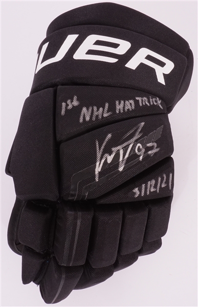 Kirill Kaprizov Autographed & Inscribed Replica Hockey Glove Beckett