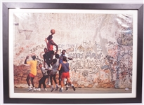 Michael Jordan Autographed Framed 41x29 Photo PSA/DNA