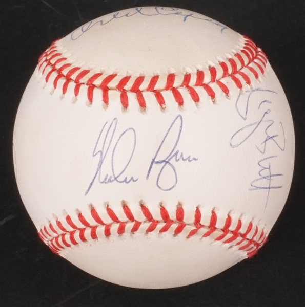 Multi-Autographed Baseball Including Robin Yount, Nolan Ryan, George Brett, Orlando Cepeda Beckett