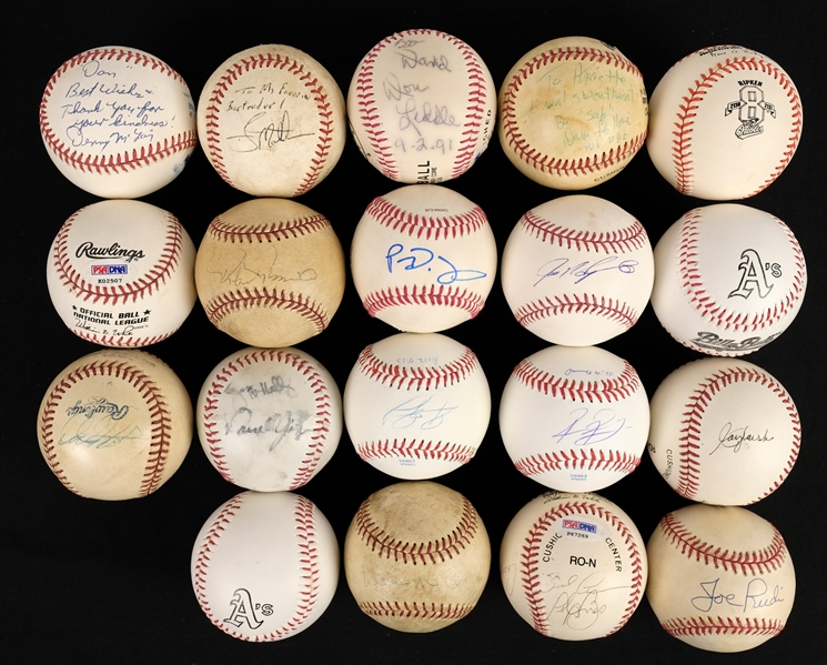 Collection of 19 Autographed Baseballs w/Willie McCovey PSA/DNA