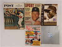 Lot of 5 Vintage Baseball Magazines w/1954 Saturday Evening Post