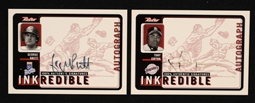 George Brett & Tony Gwynn Autographed Inkredible 1999 Upper Deck Cards