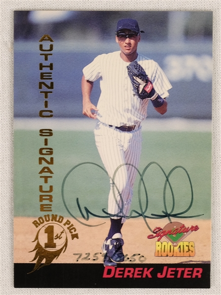 Derek Jeter Autographed 1994 Signature Rookies Limited Edition Rookie Card