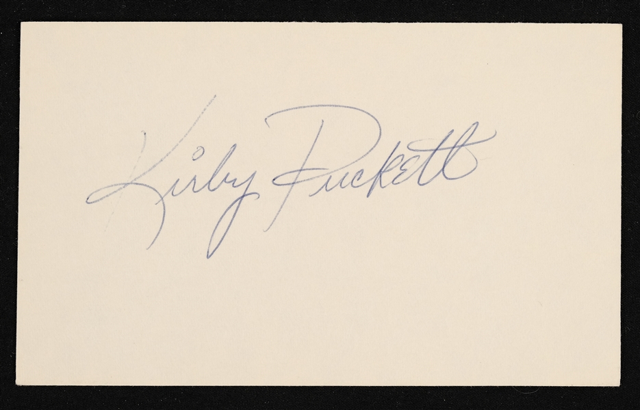 Kirby Puckett Rookie Era Cut Signature  