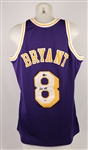 Kobe Bryant Autographed 1996-97 Mitchell & Ness Rookie Lakers Road NBA 50th Anniversary Jersey PSA/DNA & Beckett