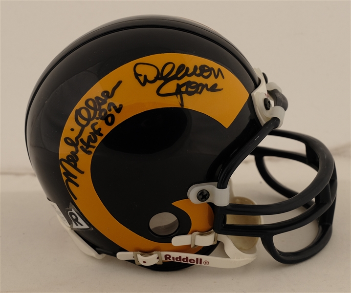 Merlin Olsen & Deacon Jones Autographed Los Angeles Rams Mini Helmet