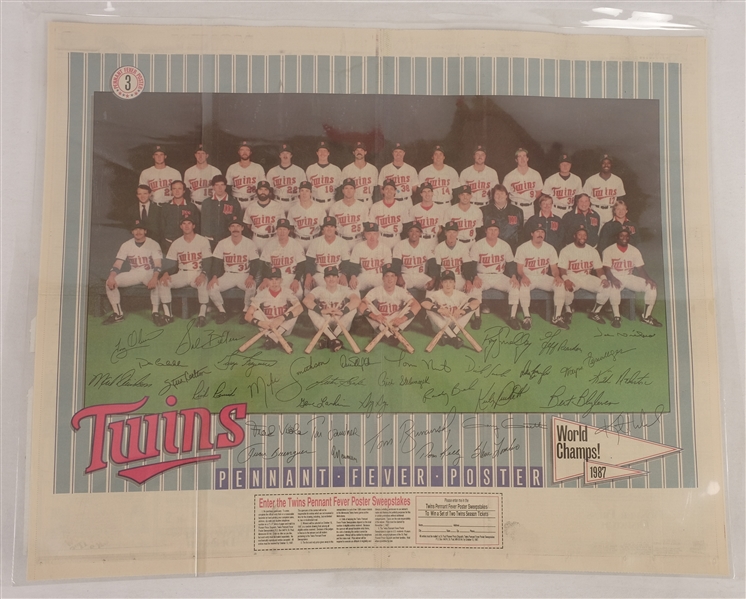 Minnesota Twins 1987 Team Photo & Budweiser Calendar