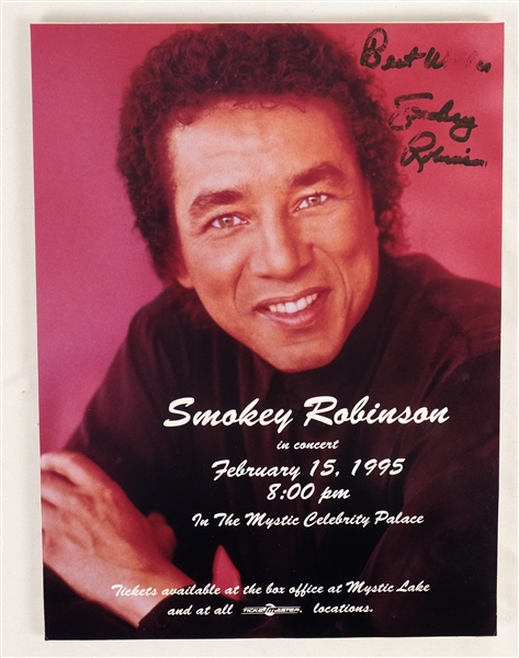 Smokey Robinson Autographed 11x14 Photo Signed in 1995