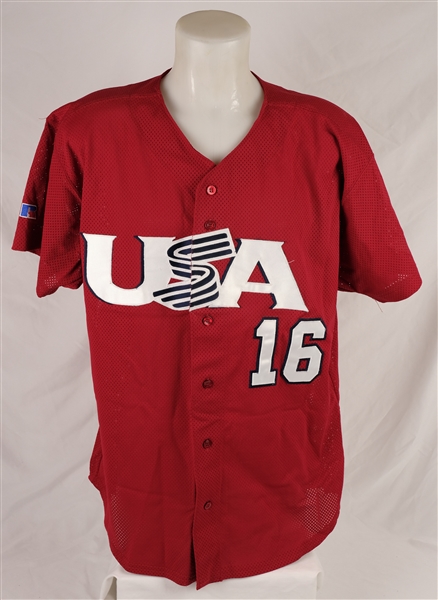 Team USA #16 Game Used Baseball Jersey