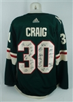 Jim Craig December 18th 2018 Worn Minnesota Wild "Lets Play Hockey" Jersey Signed by Minnesota Wild