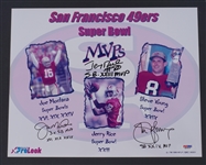 Joe Montana, Jerry Rice, & Steve Young Triple Autographed & Inscribed 11x14 Photo PSA/DNA