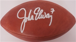 John Elway Autographed Football