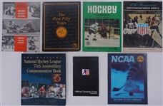 Collection of Vintage 1960s-1980s Hockey Books & Magazines