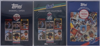 Lot of 3 Minnesota Twins Topps Baseball Card Books