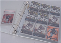 Collection of Michael Vick Football Cards w/ PSA Mint 9 Rookie Card