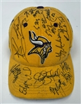 Minnesota Vikings Team Signed Yellow Hat w/ Daunte Culpepper & Scott Studwell Beckett LOA