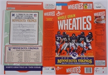 Minnesota Vikings Autographed Wheaties Box w/ Cris Carter & Scott Studwell Beckett LOA