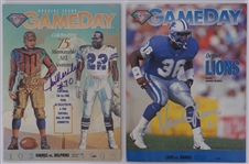 Lot of 2 Jim Marshall & Warren Moon Autographed Minnesota Vikings GameDay Magazines Beckett