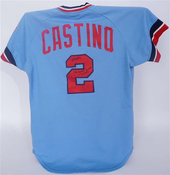 John Castino 1979 Game Used Autographed & Inscribed Jersey Beckett