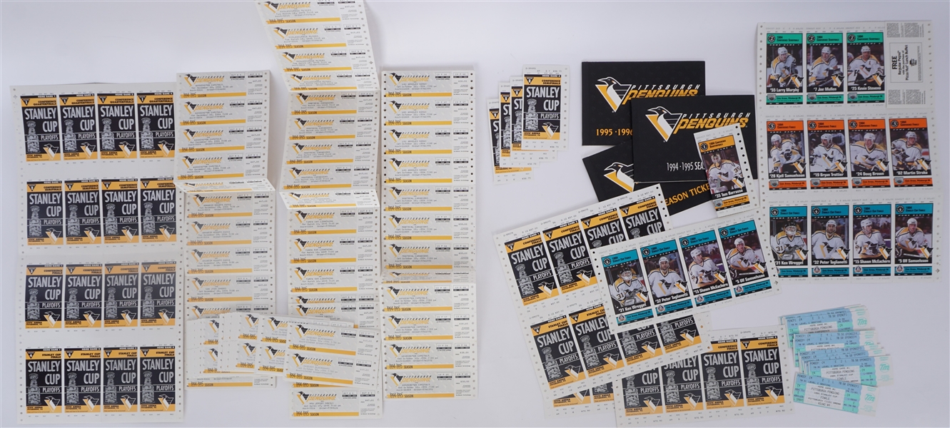 Extensive Lot of Pittsburgh Penguins Stanley Cup Tickets & Booklets