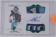 AJ Brown Autographed 2019 Panini Flawless Dual Game Worn Patch Rookie Card 1/1